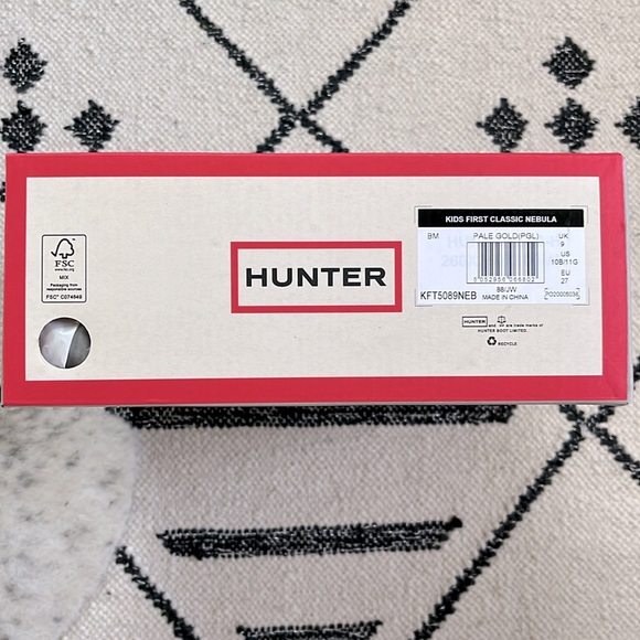 Hunter Kid’s Unisex Original First Nebula Rain Boots - Pale Gold - Picture 10 of 12